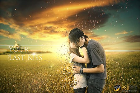 Коллаж «Последний поцелуй»