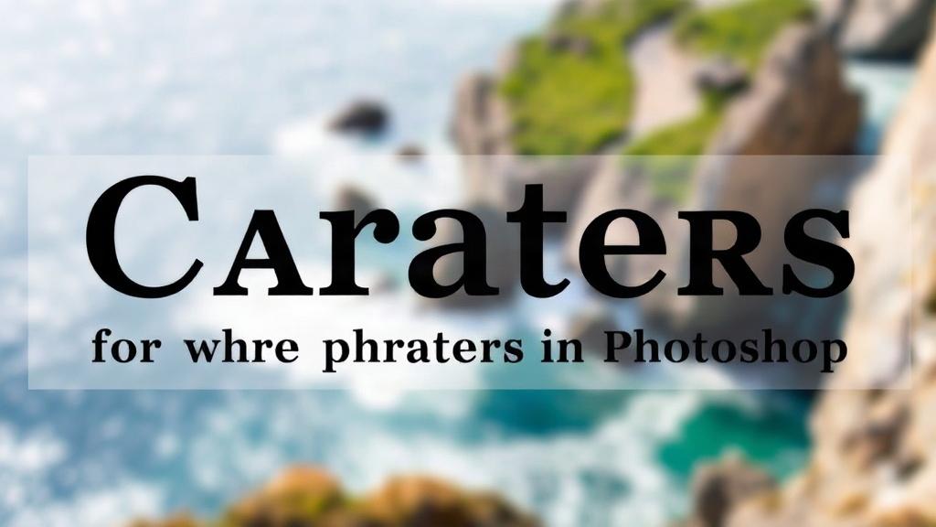 Работа с текстом: типографика в Photoshop. Текст на фоне изображения: как не потерять читаемость